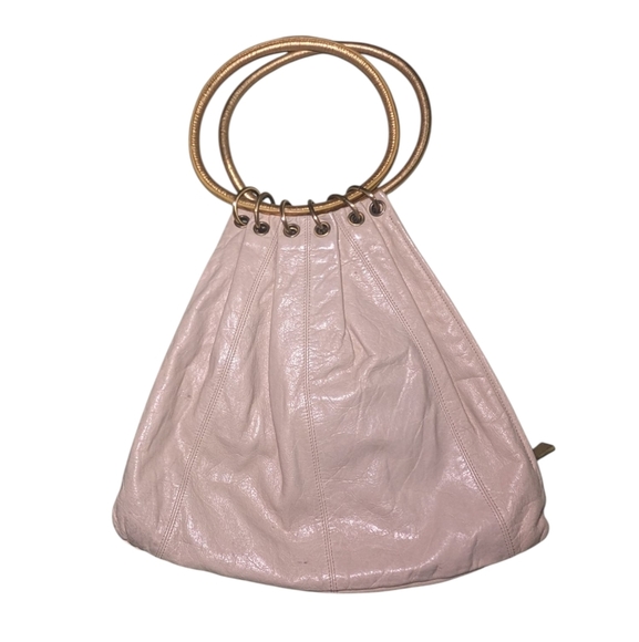 Trina Turk  Cream Handbag with Gold Handles - Picture 1 of 4